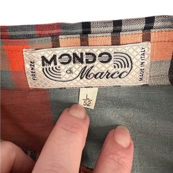 Vintage Mondo di Marco Florida Colors Baggy Shirt Italy Flat Pockets - Picture 5 of 9